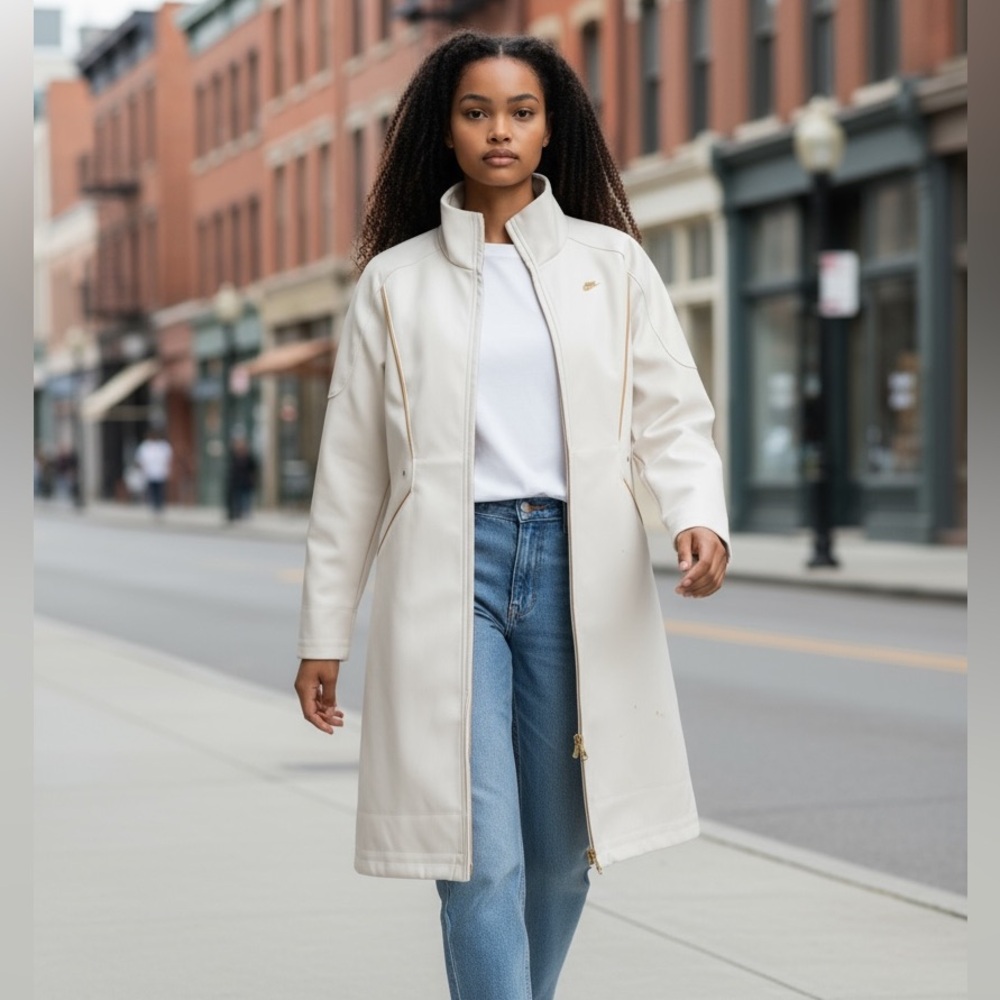 Nike Women's Off-White Trench Coat